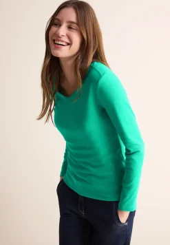 Shirt met V-hals
