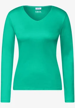 Shirt met V-hals