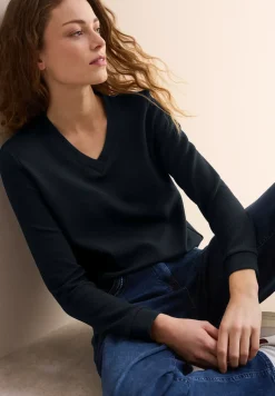 Shirt met V-hals