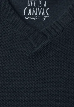 Shirt met V-hals