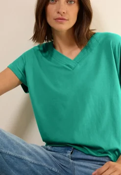 Shirt met V-hals