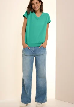 Shirt met V-hals