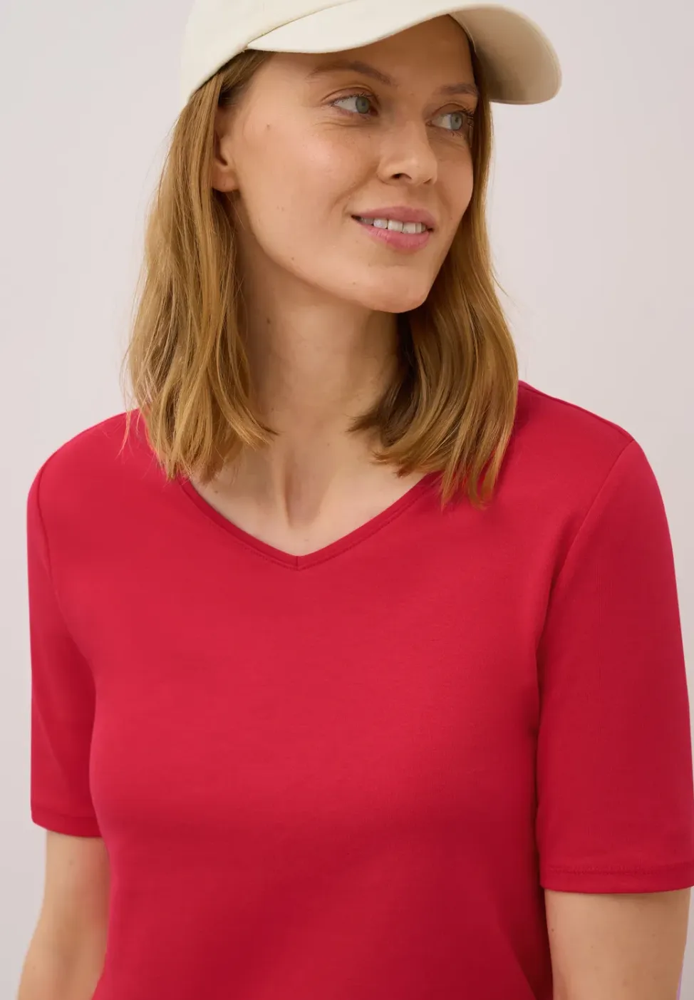 Shirt met V-hals