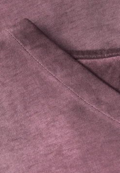 Shirt met V-hals en gewassen look