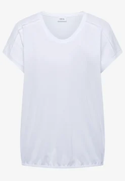 Shirt met V-hals en kanten detail