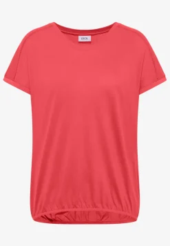 Shirt met V-hals en kanten detail
