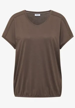 Shirt met V-hals en kanten detail