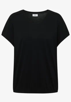 Shirt met V-hals en kanten detail