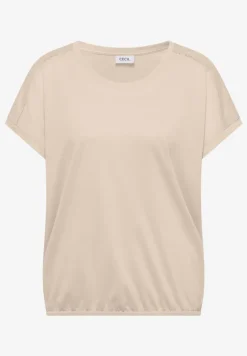 Shirt met V-hals en kanten detail