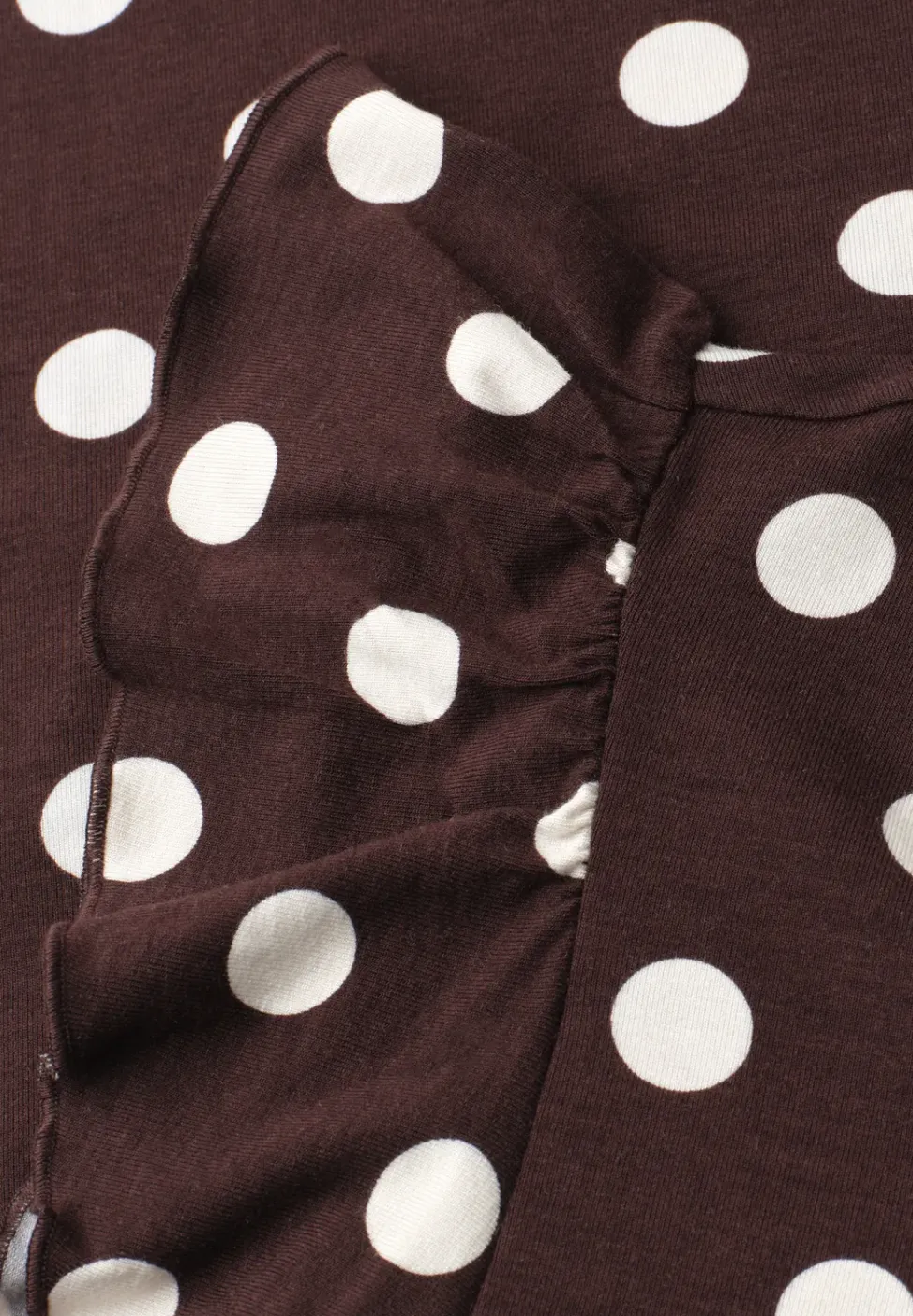 Shirt met V-hals en volantmouwen
