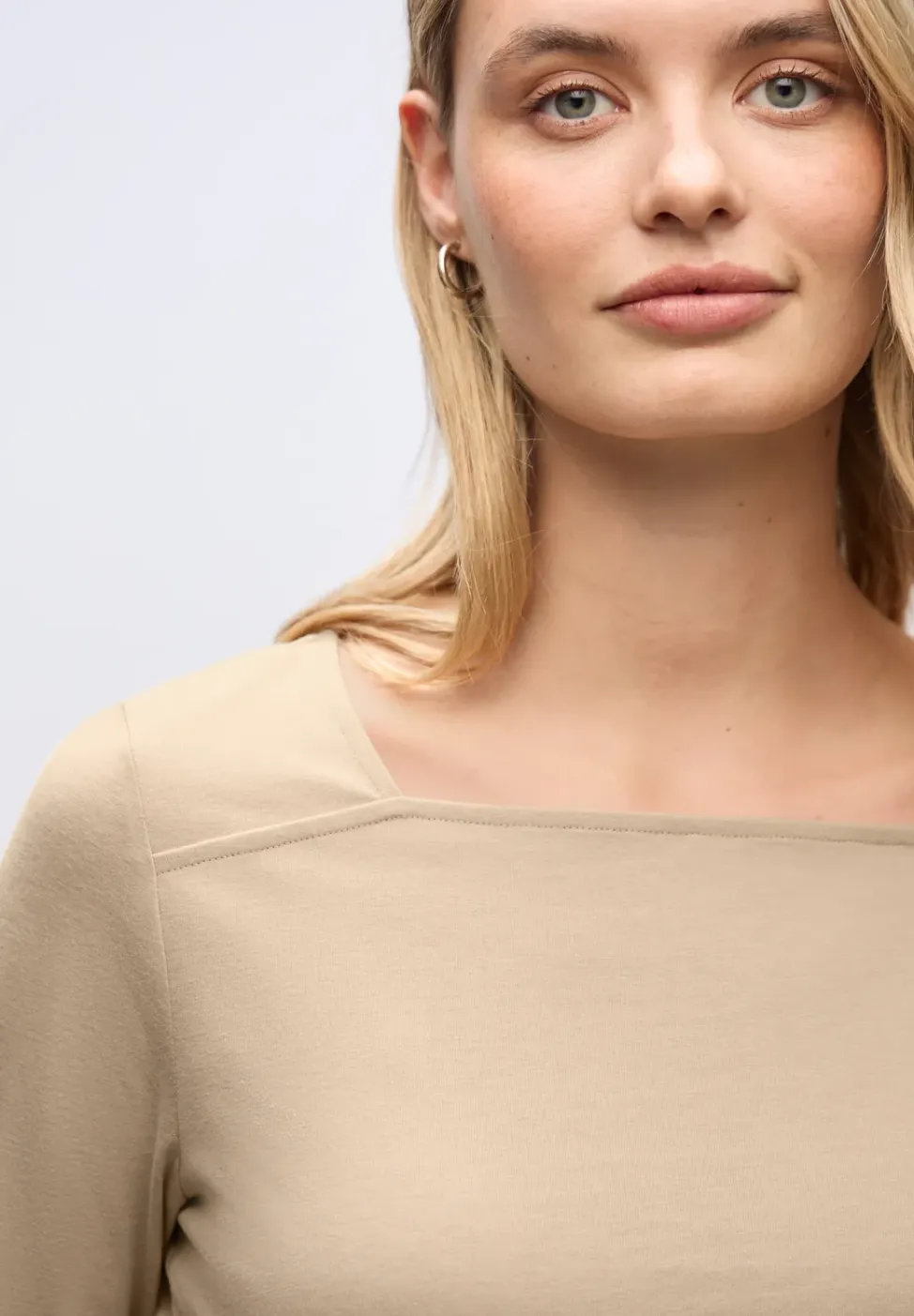 Shirt met vierkante halslijn