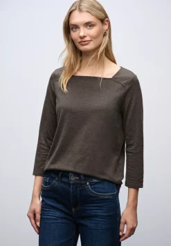 Shirt met vierkante halslijn