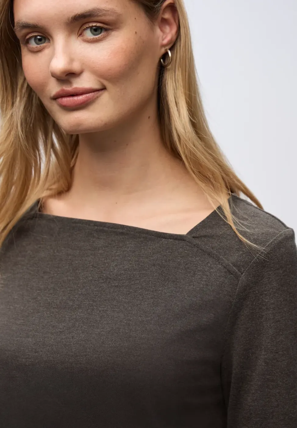 Shirt met vierkante halslijn
