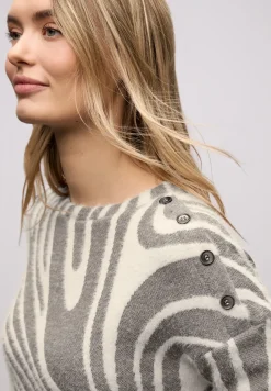 Shirt met zachte gebreide look