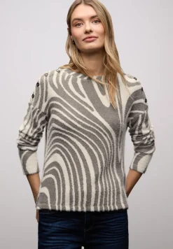 Shirt met zachte gebreide look