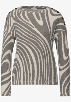Shirt met zachte gebreide look