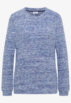 Shirt met zacht gemêleerd ribboord
