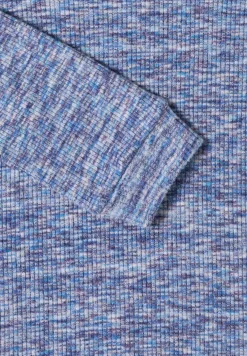 Shirt met zacht gemêleerd ribboord