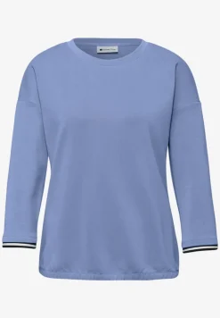 Shirt met zijdeachtige look en details