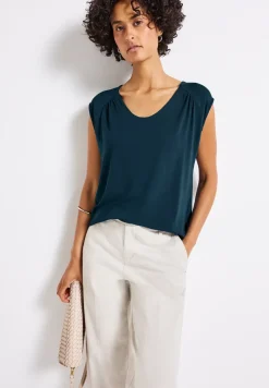 Shirt van jersey met elastische zoom