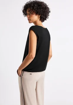 Shirt van jersey met elastische zoom
