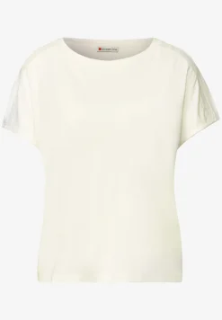 Shirt van jersey met gaasdetail