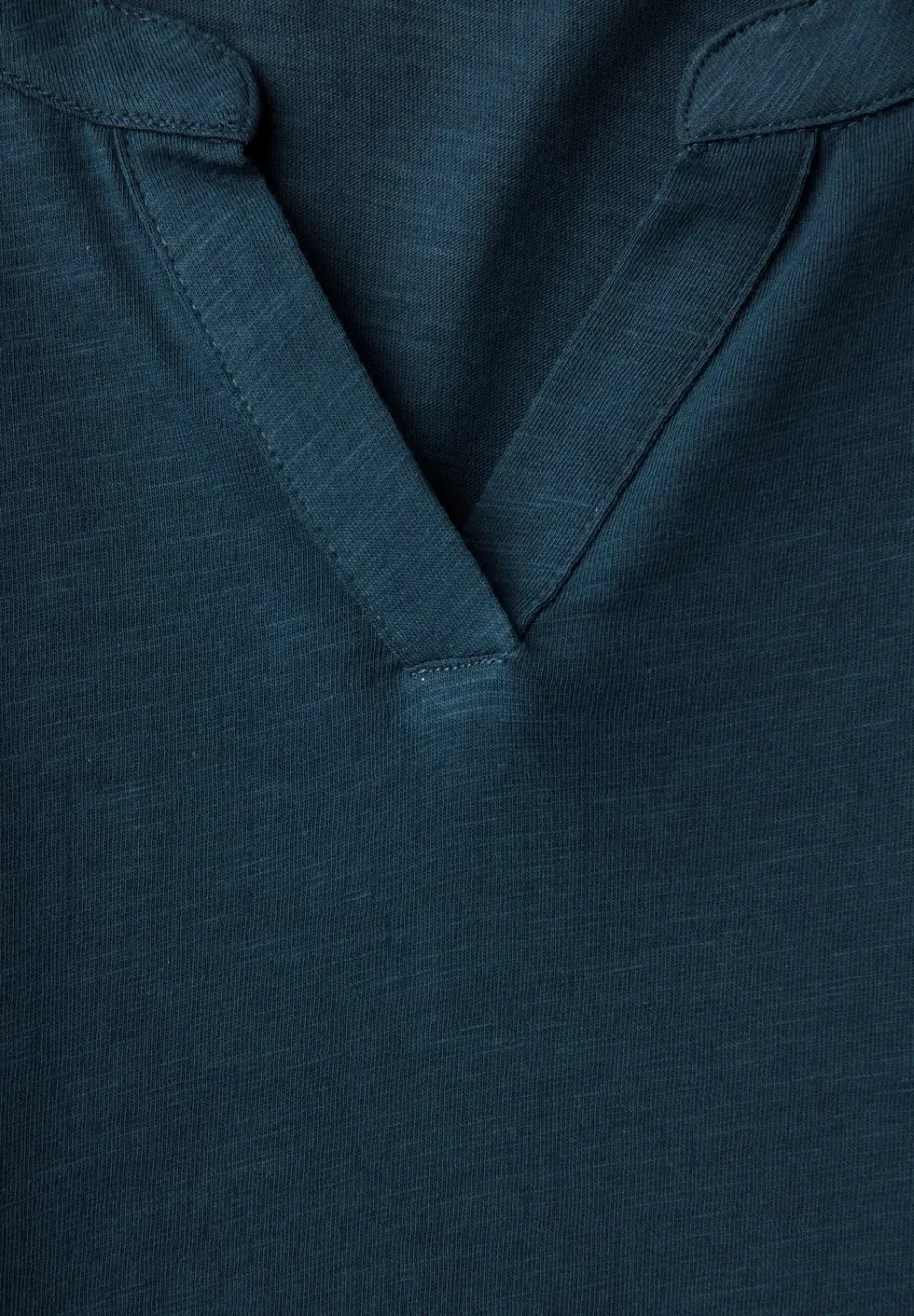 Shirt van jersey met gespleten hals