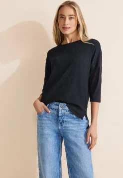 Shirt van materiaalmix