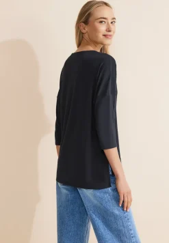 Shirt van materiaalmix