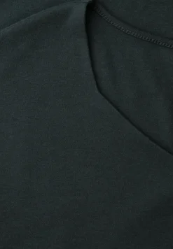 Shirt zonder mouwen met diamanten halslijn
