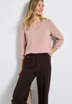 Silk-Look Shirt met rimpels