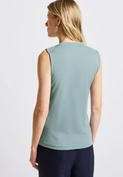 Silk-Look geribbelde top