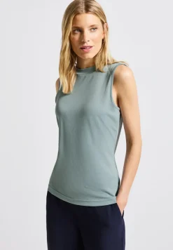 Silk-Look geribbelde top