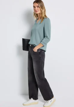 Silk-Look Shirt met rimpels