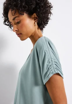 Silk-Look Shirt met rimpels