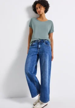 Silk-Look Shirt met rimpels
