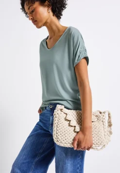 Silk-Look Shirt met rimpels