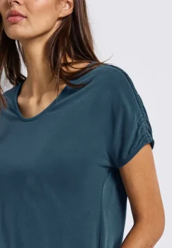 Silk-Look Shirt met rimpels