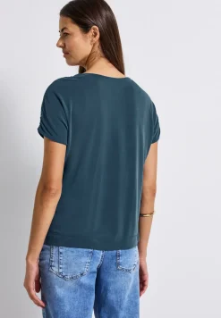 Silk-Look Shirt met rimpels