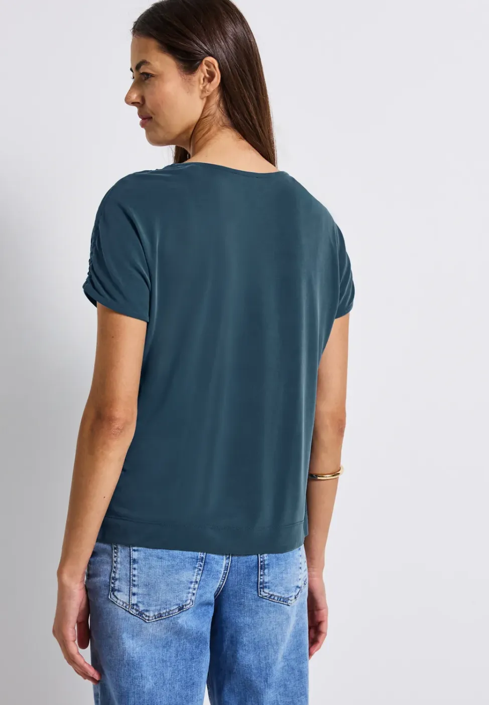 Silk-Look Shirt met rimpels