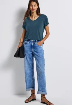 Silk-Look Shirt met rimpels