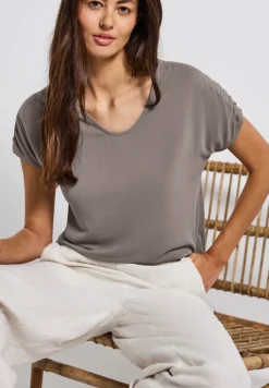 Silk-Look Shirt met rimpels