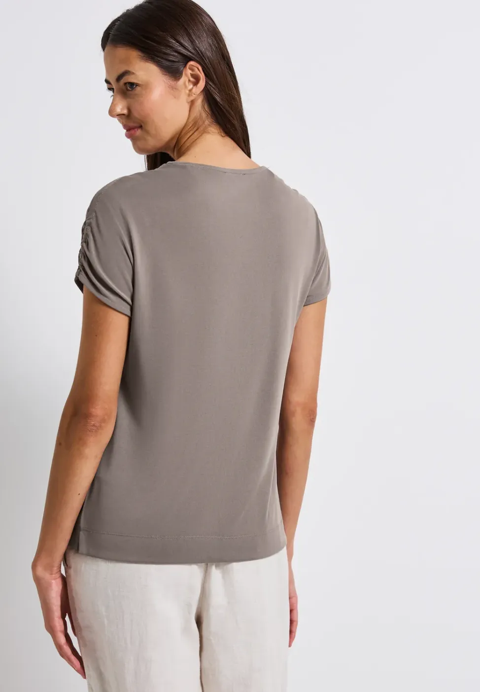 Silk-Look Shirt met rimpels