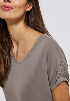 Silk-Look Shirt met rimpels