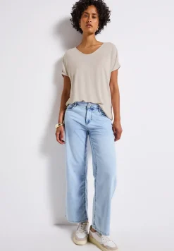 Silk-Look Shirt met rimpels