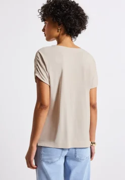 Silk-Look Shirt met rimpels