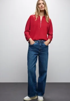 Silk-Look Shirt met ritssluiting