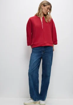 Silk-Look Shirt met ritssluiting
