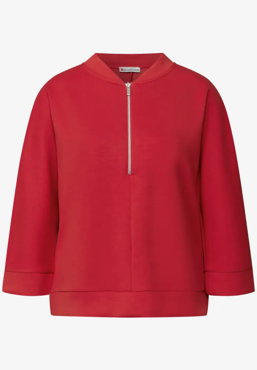Silk-Look Shirt met ritssluiting