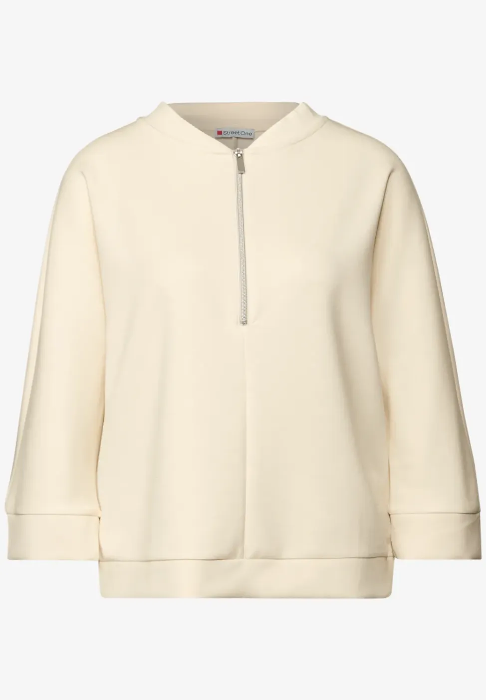 Silk-Look Shirt met ritssluiting